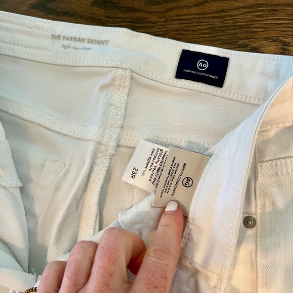 AG Farrah white skinny jeans size 23 - Picture 7 of 8